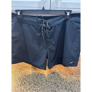 speedo black‎ shorts men's xl 5 in
